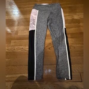 Victoria’s Secret PINK Medium Grey, Black, White, and Pink Leggings